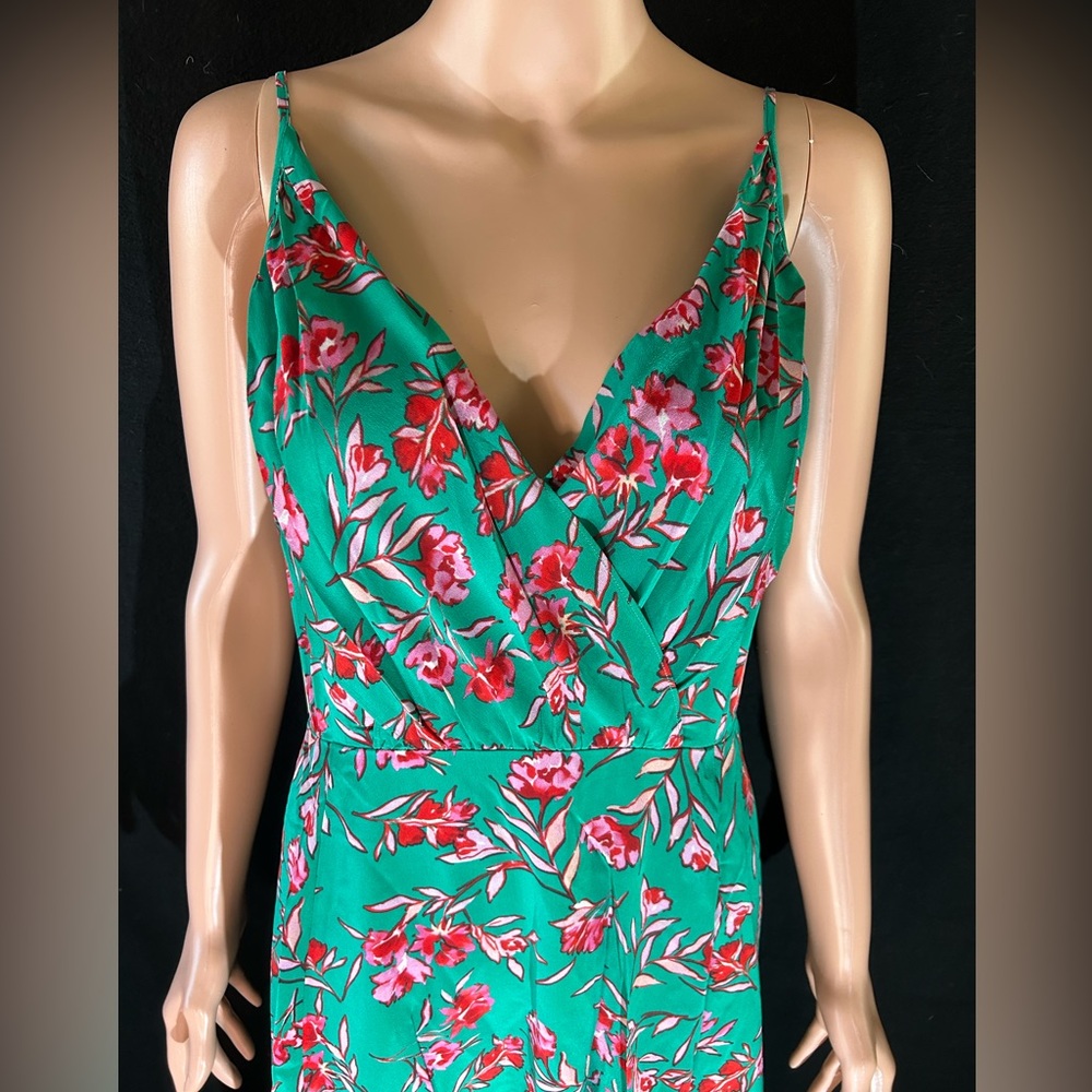 NWT Yumi Kim Anthropologie Vienna Silk Midi Dress Dandelion Emerald-Size 12 NWT - Picture 5 of 8
